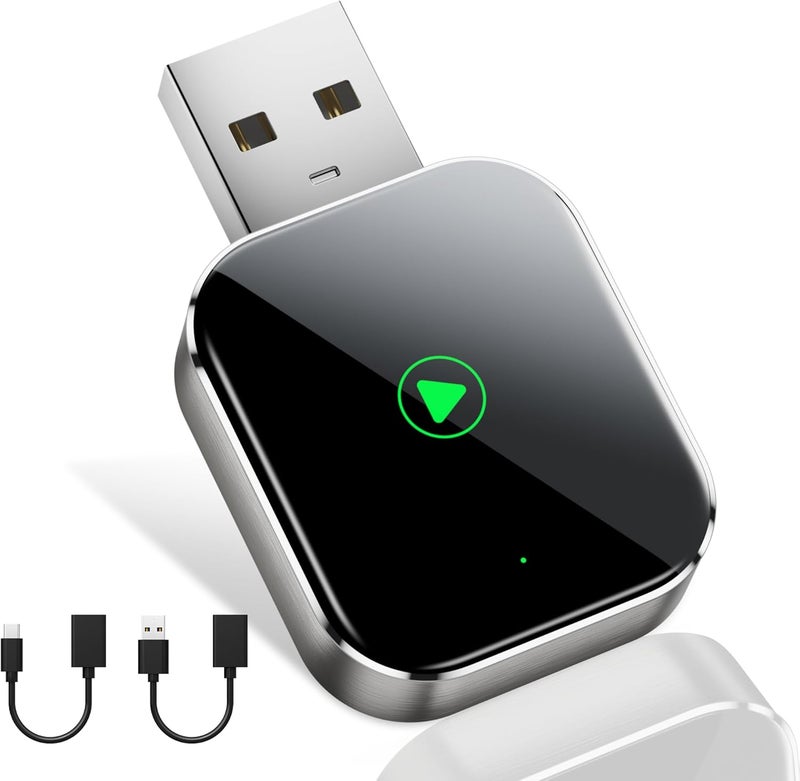 TKHIN محول Mini CarPlay اللاسلكي لجهاز Apple iPhone - يحول محول CarPlay السلكي إلى لاسلكي، عصا CarPlay Dongle لسيارات CarPlay السلكية من Apple و iPhone iOS 10+، USB و Type-C، توصيل وتشغيل - Image 1